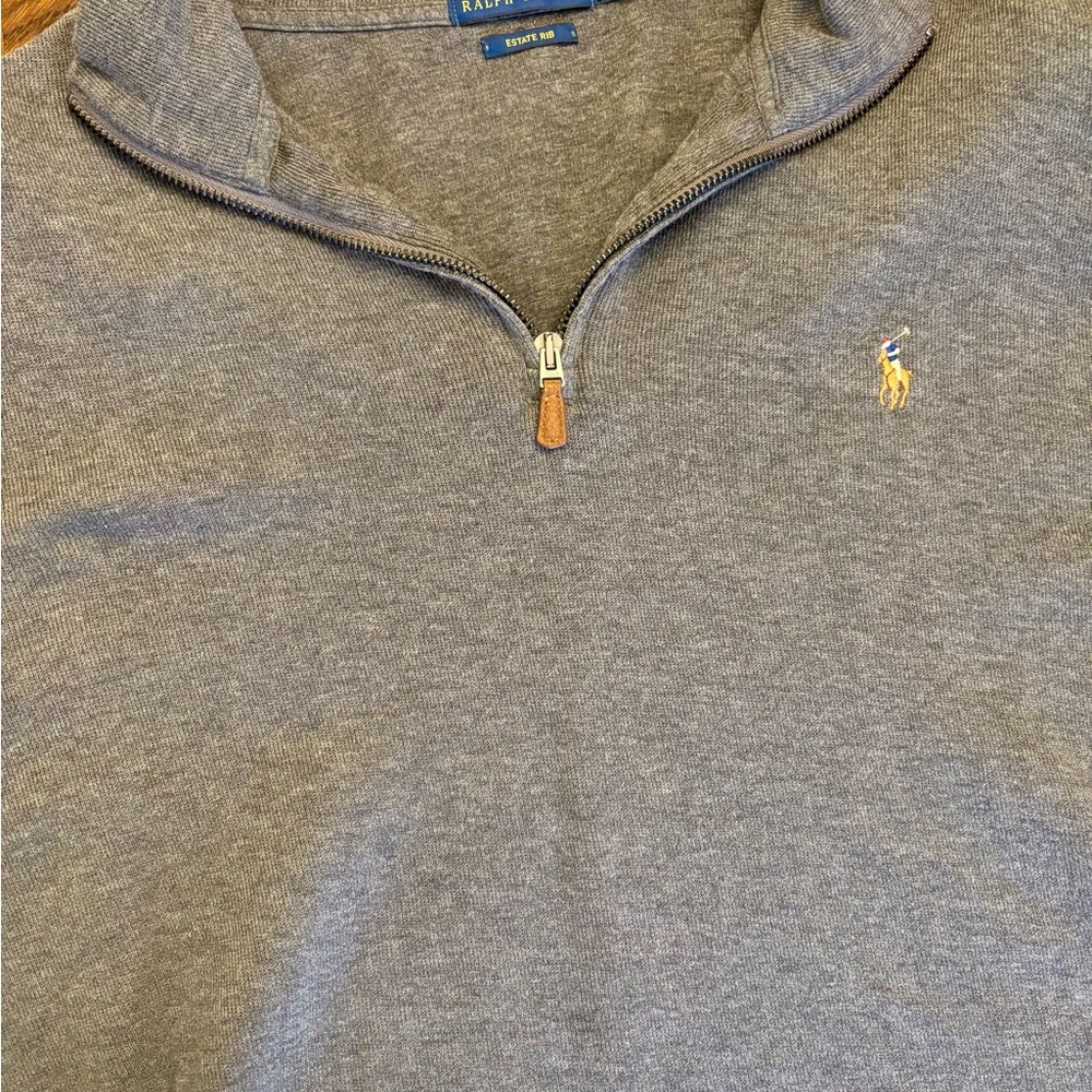 Ralph Lauren Charcoal Quarter-zip Pullover